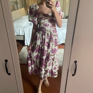 Abercrombie xs floral midi dress